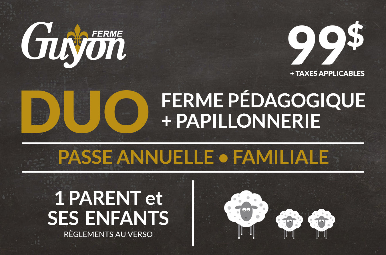 Passe annuelle - 1 ADULTE & SES ENFANTS