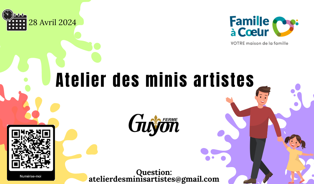 BILLET- Atelier des Minis artistes le 28 Avril (Accompagnateur)